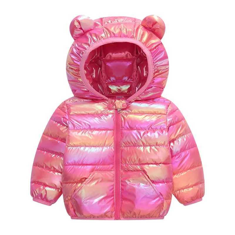 Down Coat Smooth fabric anti spray boy and girl hooded lightweight down jacket winter warm jacket autumn jacket casual clothing H241010