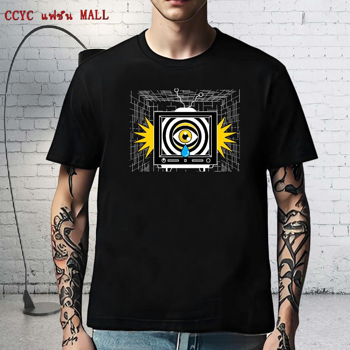 Unisex T shirt 230g 100% Cotton eyes Hip Hop Skull Pure Cotton Mens Tshirts Fashion Tees
