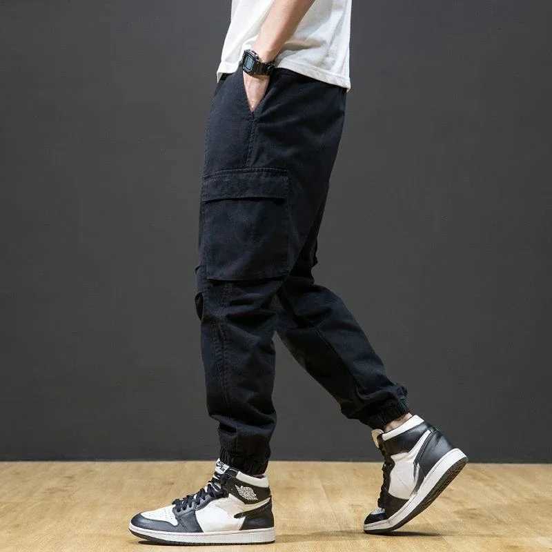 Mens cargo pants autumn black mens Trouser harem runner new large cotton spandex loose casual designer oversized cheap W241009