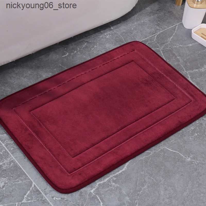 Non-Slip Bath Mats Bathroom Foot mat Memory Foam Pad Cobblestone Emed Bathroom Bath Mat Non-slip Carpets Rapid Water Absorption Shower Room Mat L24091