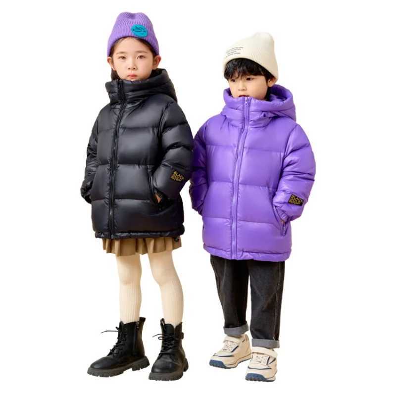 Down Coat New black gold standard parent-child white duck down jacket for children mens girls and childrens thick jackets H241010