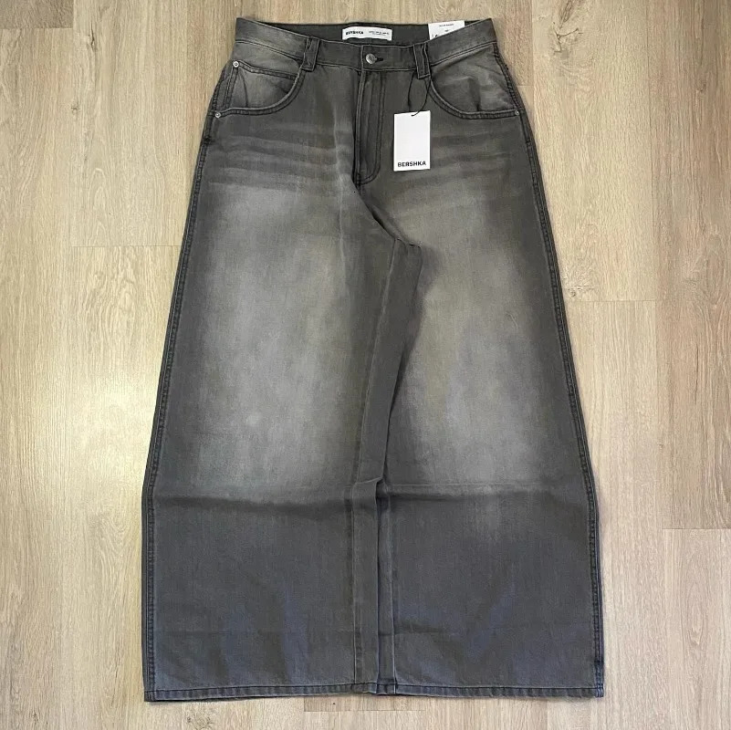 Y2K Harajuku Punk Feng Shui Laundry Bag Jeans Womens Street Clothing Dance Fashion Casual Clown High Waist Wide Leg Pants 240930