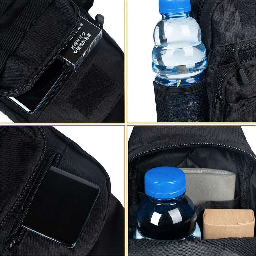 Men's Tactical Sg Bag, Small Shoulder Chest Molle Daypack Backpack for Cycg Hiking Camping Trekking