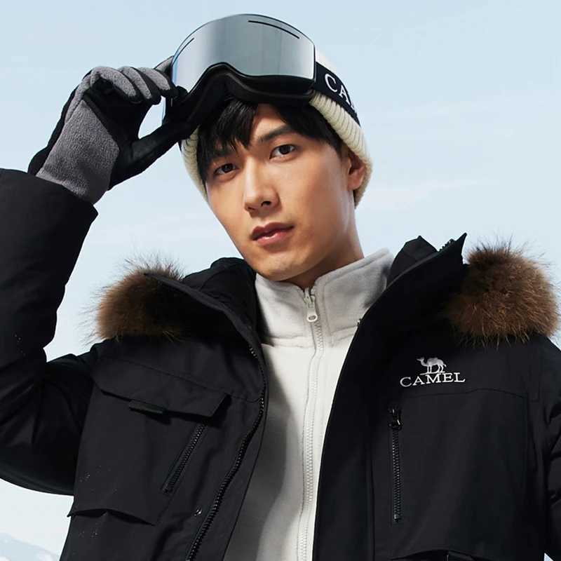 Golden cam skiing goggles with double-layer buckle womens skiing goggles breathable HD anti fog mens skiing goggles CL241010