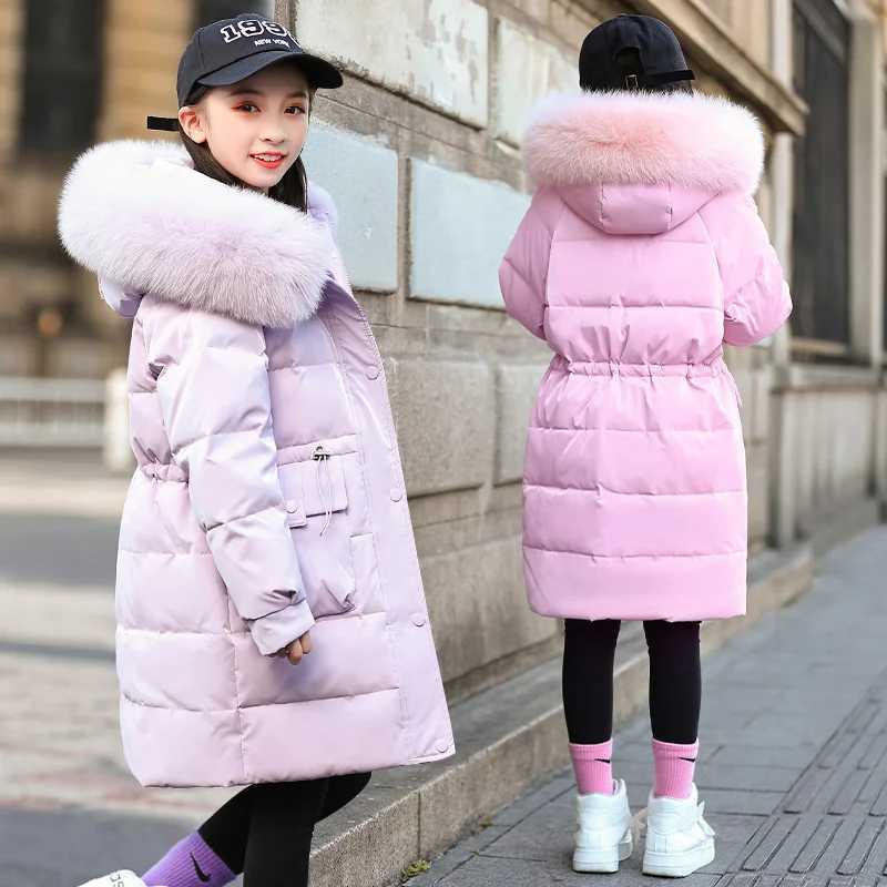 Down Coat 2024 Winter warm Down jacket Girls clothing girl clothes Thicken Parka Hooded Coats Children Outerwear s Overalls snow suit H241010