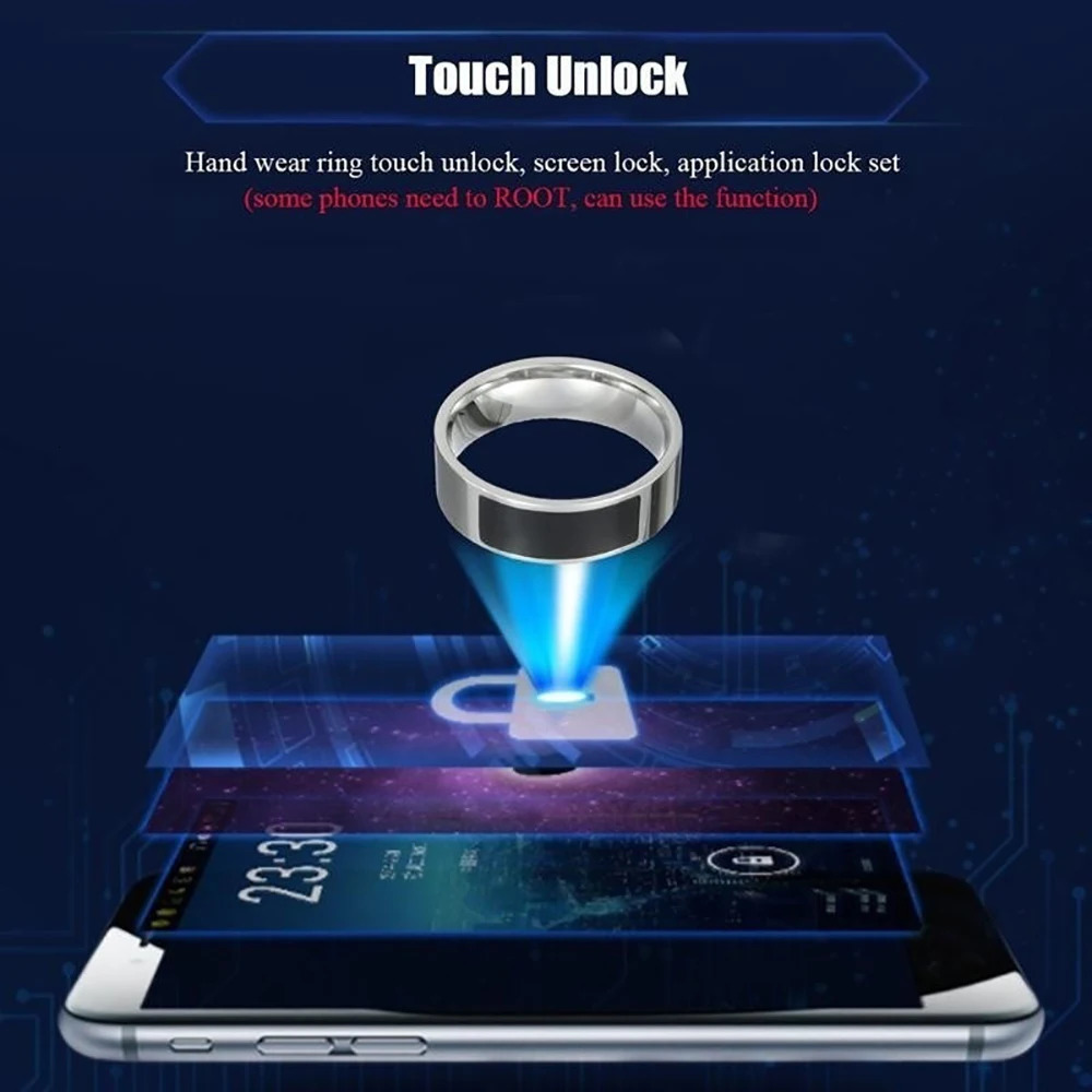Smart Ring NFC Multifunctional Waterproof Smart Ring Wearable Finger Digital Ring Smart Accessory 241009