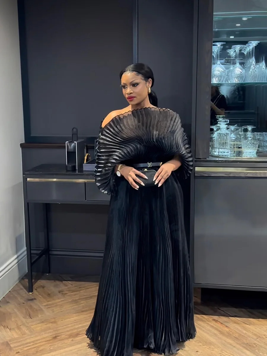 Miyake Folds 2024 Fall Womens Handpleated Loose Dress Plussize Evening 241009