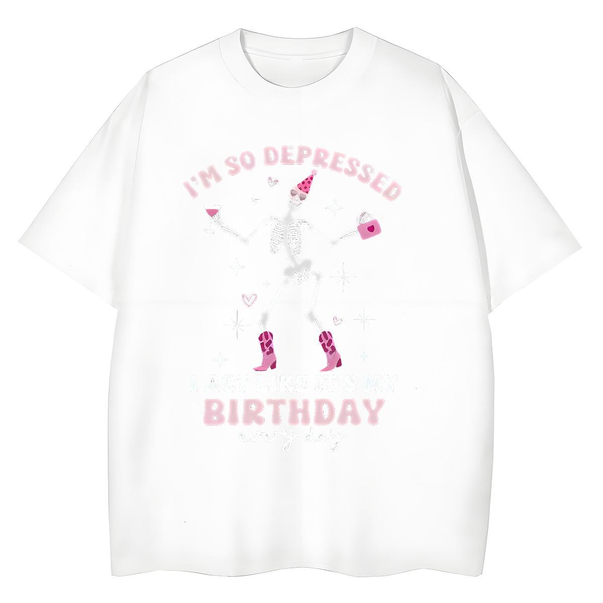 2024 DIY Womens T Shirts 230g Cotton Breathable Crew Neck Street skull Women Tees Brand Plus Size Custom Clothings