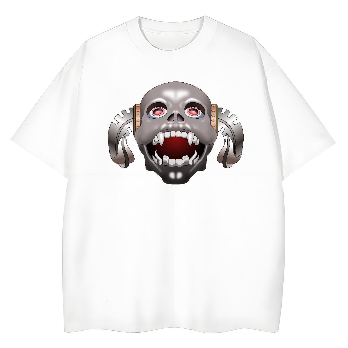 Casual New T Shirt For Woman 230g 100% Cotton Short sleeve Soft Daily Wear skull Women Tshirts Wholesale Floral Print Clothings