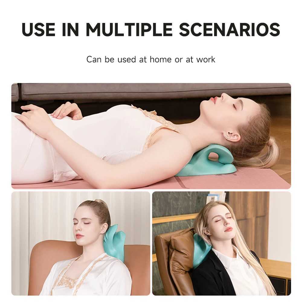 Cervical Massage Pillow Neck Stretching Shoulder Massager Neck Massager Cervical Pain Relieving Muscle Relaxation Traction Device W240819