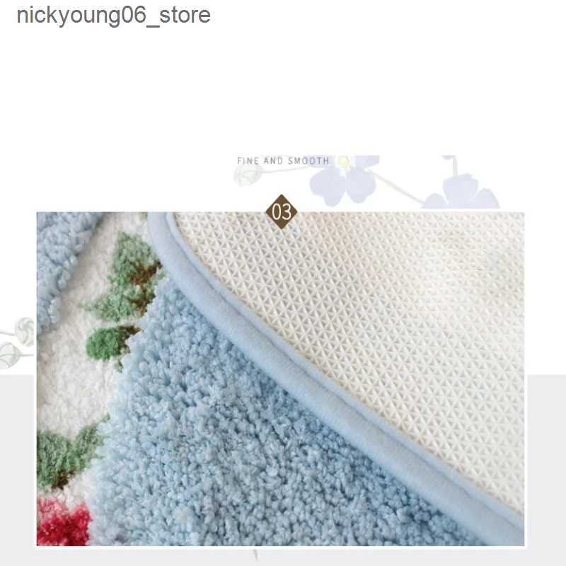 Non-Slip Bath Mats Pastoral Style Bath Mat Multi -Sizes Bathroom Kitchen Carpets Set Anti-Slip Doormat Shower Room Toilet Rugs Floor Area Decor Pad L2
