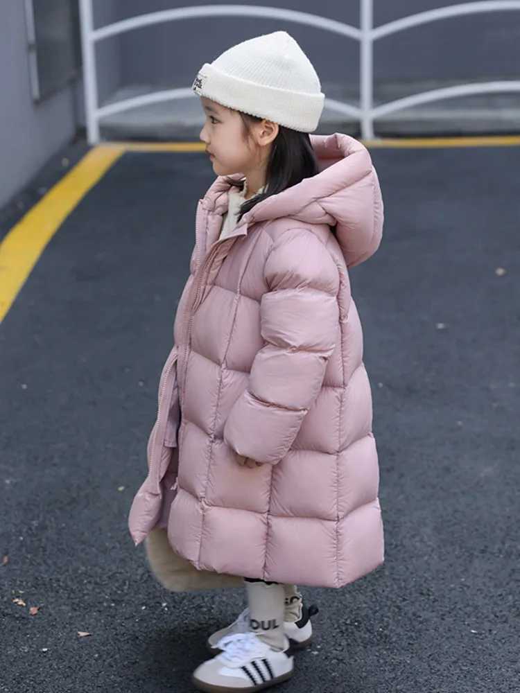 Down Coat 2024 New Down Cotton Jacket Winter Warm Childrens Clothing for Girls Thick Hooded Jacket CH436 H241010