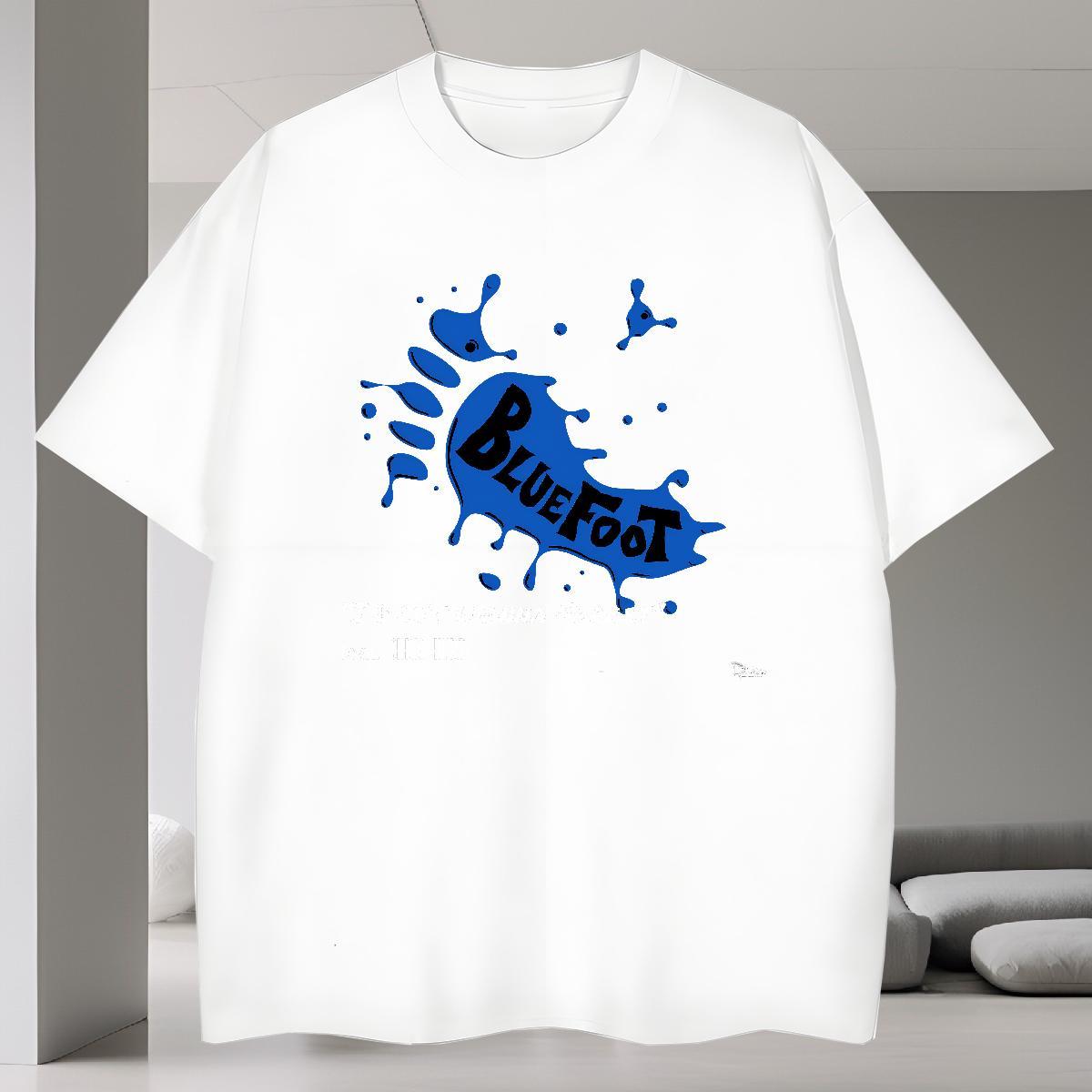 Loose Fit Men T Shirts 230g Cotton letter High Street Hip Hop Customized O Neck Short Sleeves Men Clothes T-Shirt New Tee Shirt