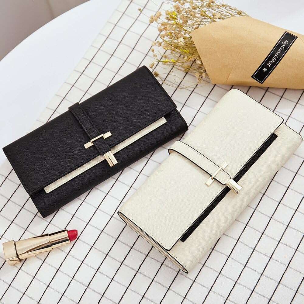 Women Wallet Leather Trifold Large