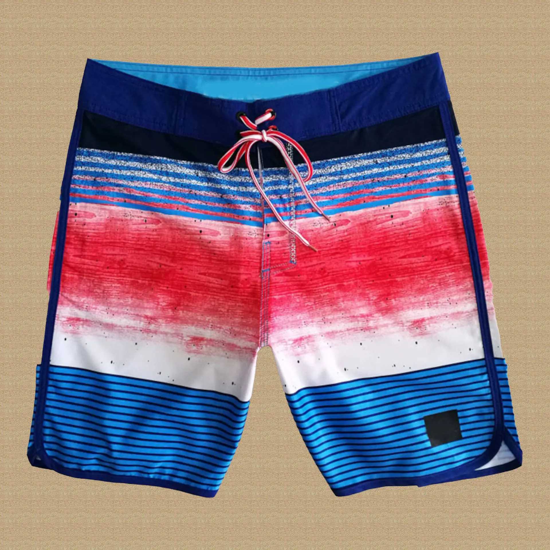 2024 mens surfboard wholesale drawstring casual printing waterproof board shorts swimming swimsuit surfing summer shorts W241010