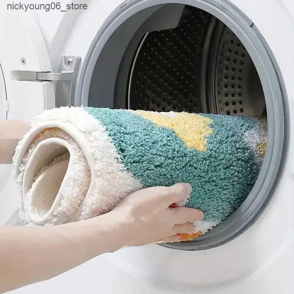 Non-Slip Bath Mats 1pc 40*60cm Cute Flower Bathroom Rug Machine Washable Bathroom Floor Mat Extra Soft Absorbent Non-Slip Bath Rug L240910
