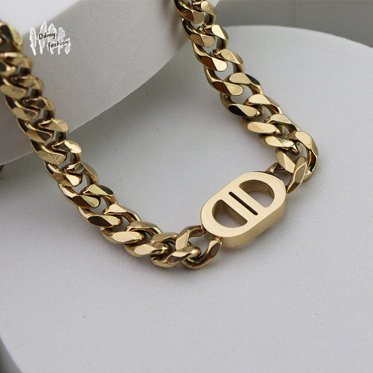 Cuban Chain - Personalized Titanium Steel Necklace, Gold, 2024 dh911125171