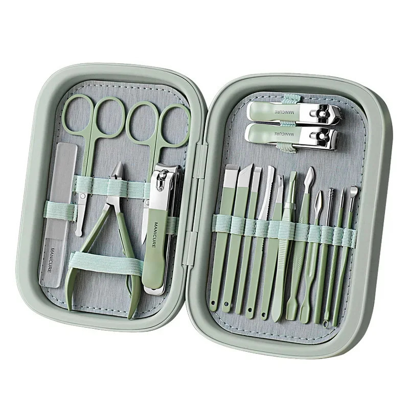 18 in 1 Professional Manual Tool Set Stainless Steel Nail Clipper Set Creative Packaging Manual Tool Set Scissors Makeup 240927