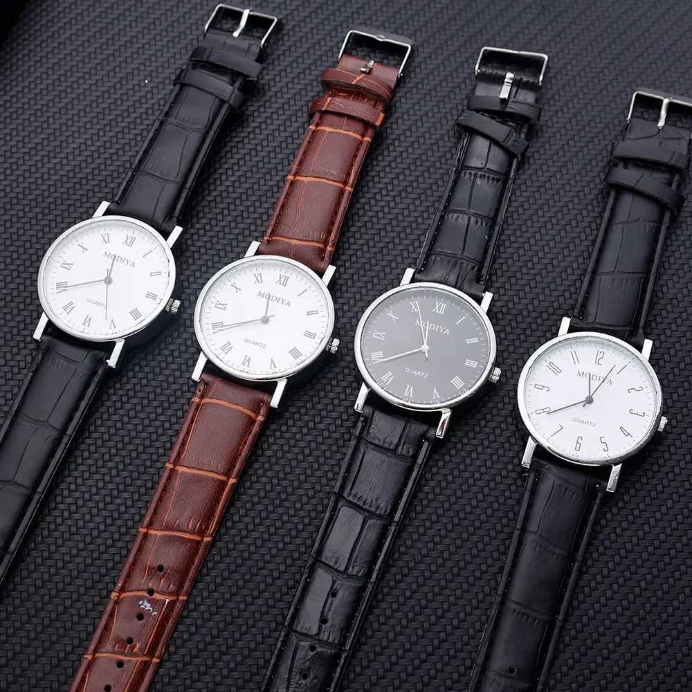 Mens Business Wrist Watch Luxury Leather Strap Analog Watches Ultra Thin Quartz Wristwatch Clock Men Women Casual Simple WatchX241010