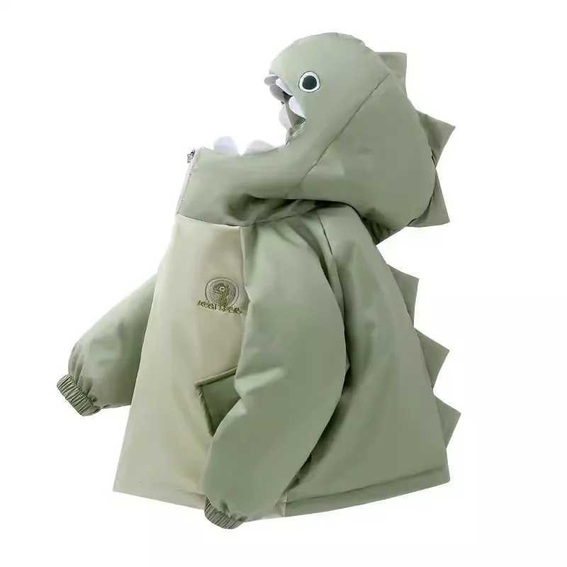 Down Coat 2 3 4 5 6 Years Autumn Winter Baby Boy Jacket Fashion Dinosaur Outerwear Hooded clothing Christmas Party Girls Coat s Clothes H241010