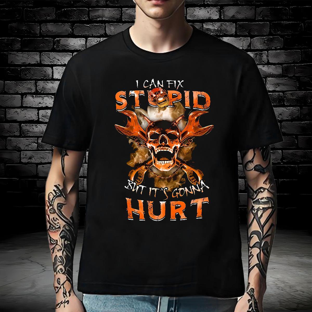 Cool Design Men T Shirts 230g Pure Cotton skull Sports Casual Custom Printing O-Neck Short Sleeve Couples T Shirts Casual New Tees