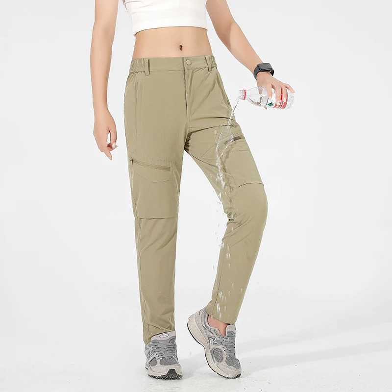 LNGXO hiking pants womens 4-way stretch waterproof summer cargo pants hiking climbing camping outdoor sports mountain hiking traveler W241009