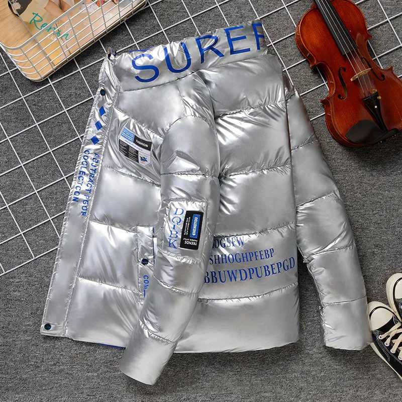 Men's Down Parkas Mens winter jacket ParkaVehicle hooded jacket trend warm Harajuku jacket mens casual zipper jacket windproof waterproof jacket 