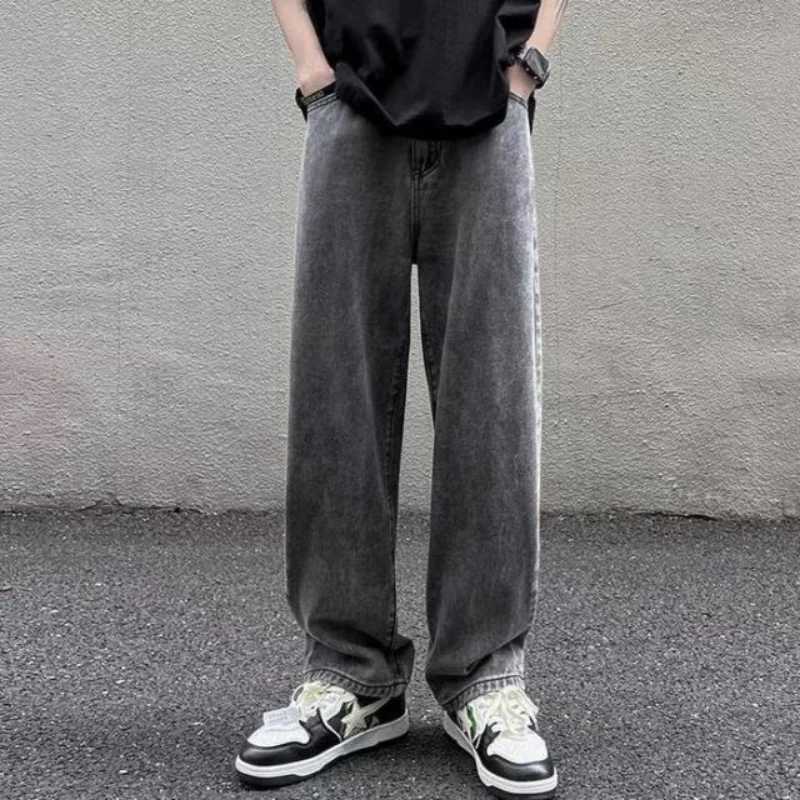 Denim Jeans Mens Summer Thin 2022 Loose Straight Wide Leg Brand Versatile Teenagers Cowboy Fashion Baggy Cargo Long PantsX241009