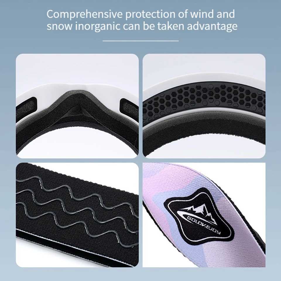 Ski goggles double-layer anti fog snow goggles mens outdoor sports snow car magnetic attraction goggles CL241010