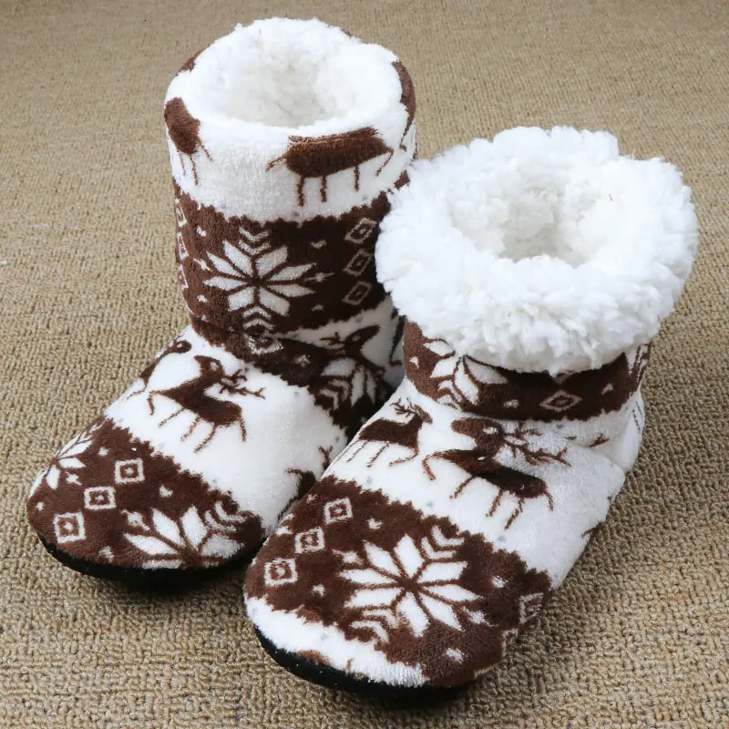 Winter Fur Slippers Women Warm House Slippers Plush Flip Flops Christmas Cotton Indoor Home Shoes Floor Shoes Claquette Fourrure 241010