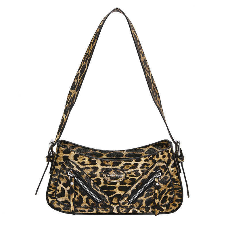 CMM New Fashion Leopard Pattern Long Shoulder Bag Underarm Bag Fashion Spring Summer Daily Street Womens Bag