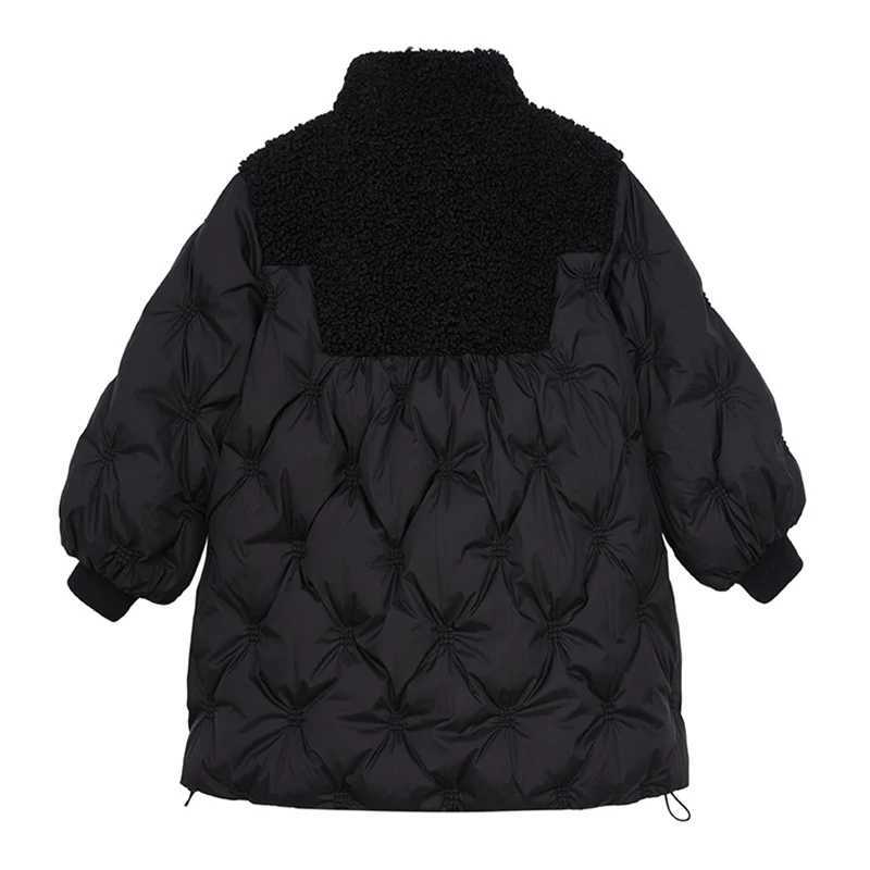 Down Coat Teen girl down jacket winter solid color keep warm and fashionable Parkas jacket zipper jacket 5 6 8 10 12 14 year clothing H241010