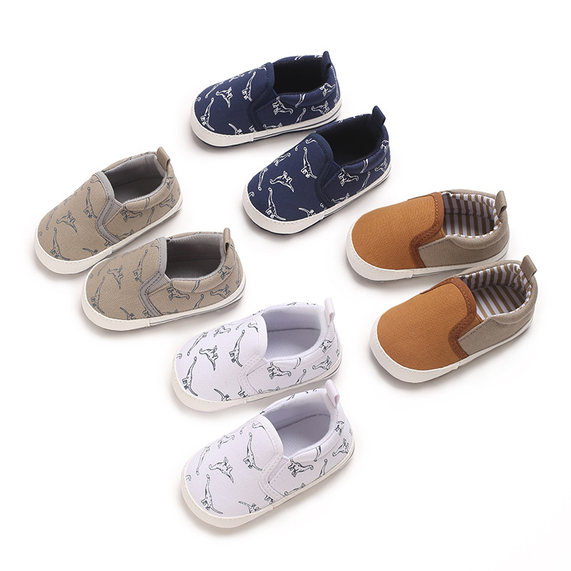 Autumn winter Infant Casual Canvas Shoes cutefeet Dinosaur Baby Boys Girls Shoes Anti-slip Soft Cotton Sole Crib Shoes