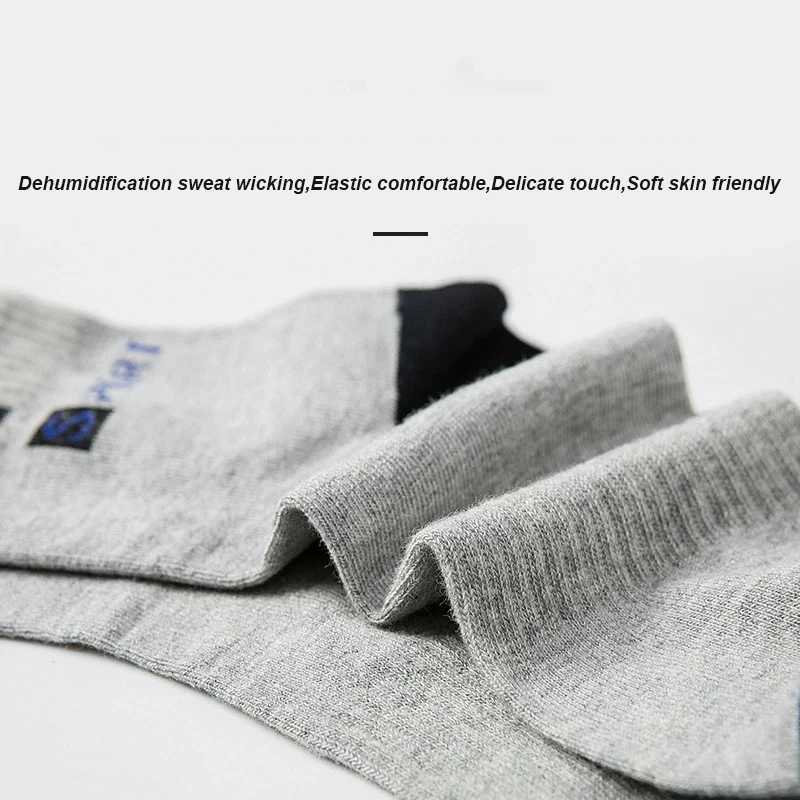 5 pairs of bamboo fiber autumn and winter mens socks breathable cotton sports socks breathable deodorant Busin socks Plus size 38-47W241010