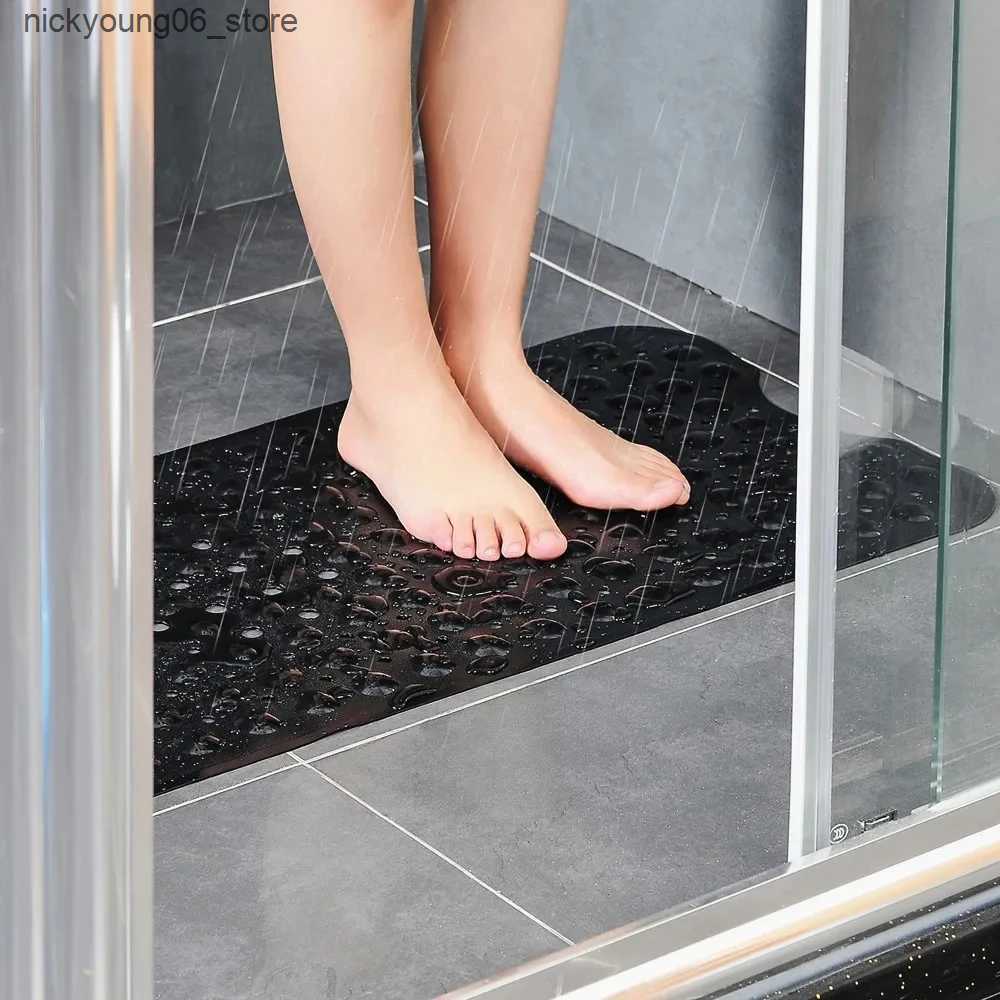 Non-Slip Bath Mats Large Cute Cartoon PVC Bath Mat Anti-Slip Shower Bathtub Mats With Sucker Soft Massage Pad Kids Elder Bathroom Carpet Rug L240910