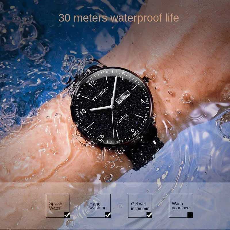 Luxury Mens Student Watches Campus Casual Trend Starry Sky Dial Wristwatch Ultra Thin Waterproof Night Light Watch reloj hombreX241010