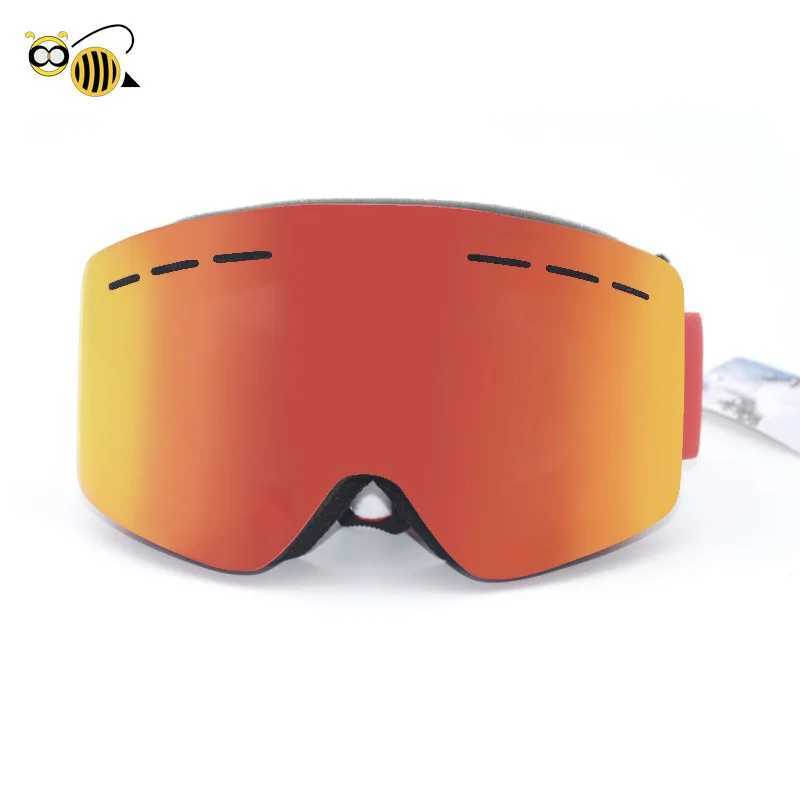 New cylindrical skiing goggles double-layer anti fog magnetic snow goggles outdoor mountain goggles for adults CL241010