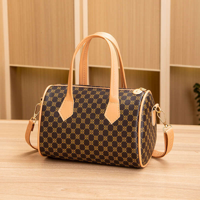 Contrast Printing Handbag 2023 New Boston Women's Mobile Phone One Shoulder Crossbody Pillow Bag
