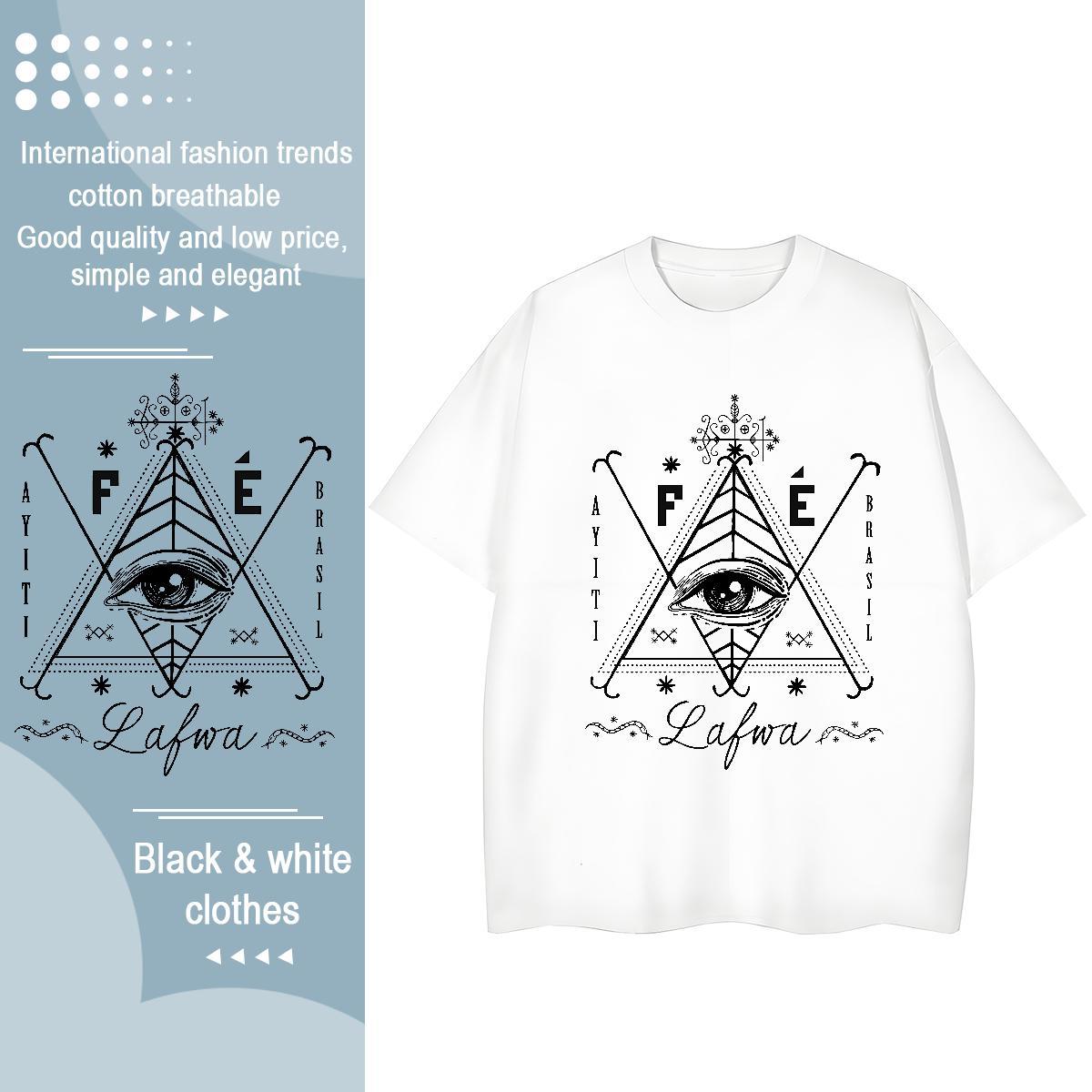 Custom T Shirt For Woman 100% Cotton 230g Comfortable Casual eye of the devil Women Tshirts Designer Nice DIY Anime Tops