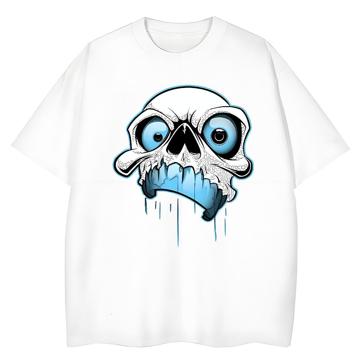 New Arrival Woman T Shirts 230g 100% Cotton Round Neck Short Sleeve Street skull Women Tees Designer Custom Printed Clothes