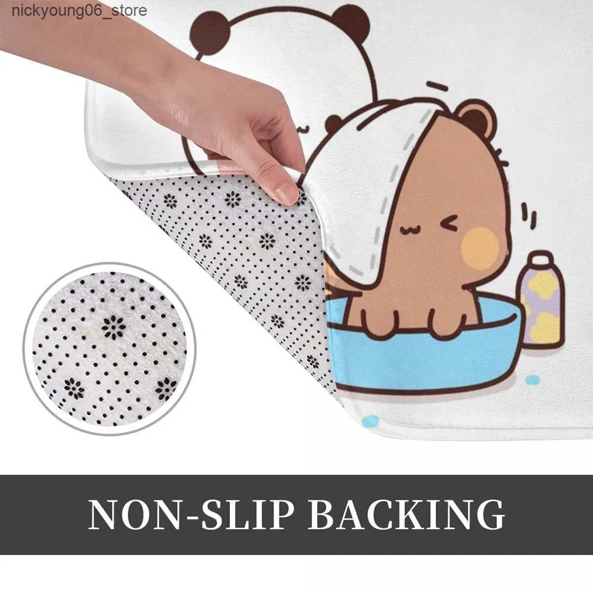 Non-Slip Bath Mats Bubu And Dudu Bath Foot Mat for Shower Home Decor Bear Bath Mat Quick Drying Fashion Bathroom Rug Absorbent Non Slip Toilet Pad L24