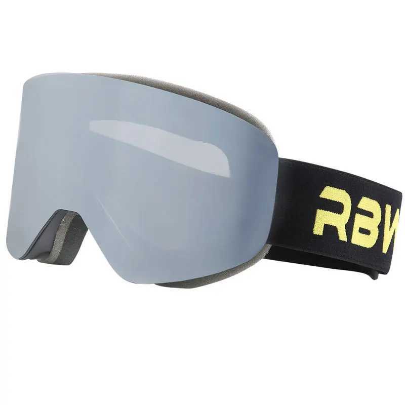 DIY new mens magnetic skiing goggles with big vision anti fog and outdoor windproof snow sports goggles CL241010