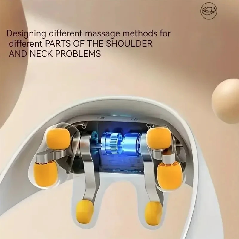 Neck and shoulder massager with deep tissue finger pressure multifunctional massage shawl relieving pain electric kneading and squeezing 241008