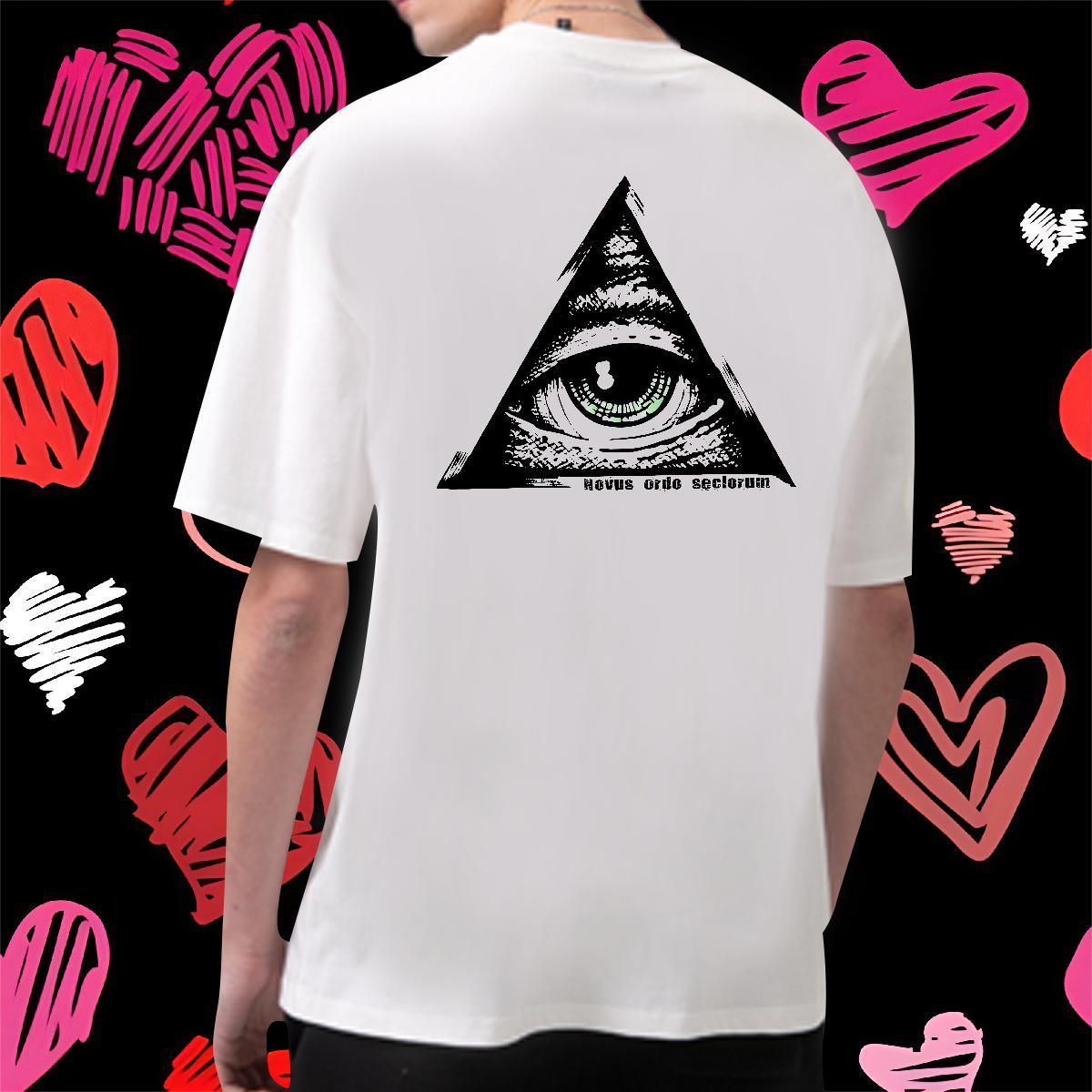 Designer T Shirt For Man 230g 100% Cotton eye of the devil Street Casual Custom Anime Crew Neck Couples T Shirts 2024 Tee Shirt