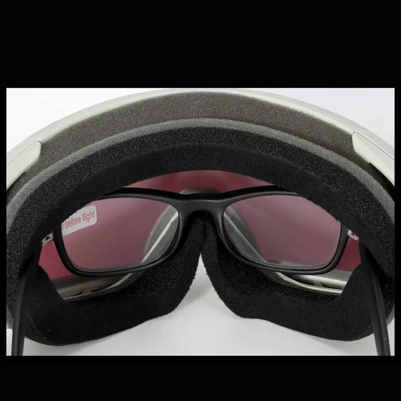 Mens new skiing glasses outdoor sports skis anti fog glasses winter bicycle installation double-layer goggles CL241010