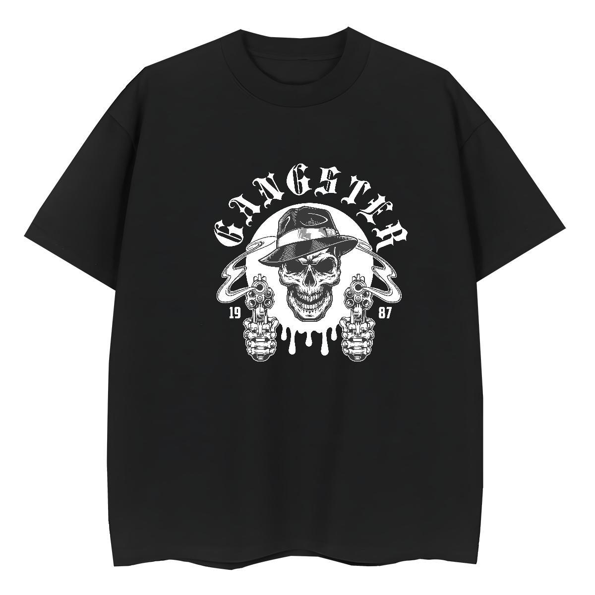 Popular T shirt 230g 100% Cotton skull Anime Printing Street Graphic Breathable Men Tshirts DIY Customized Clothings