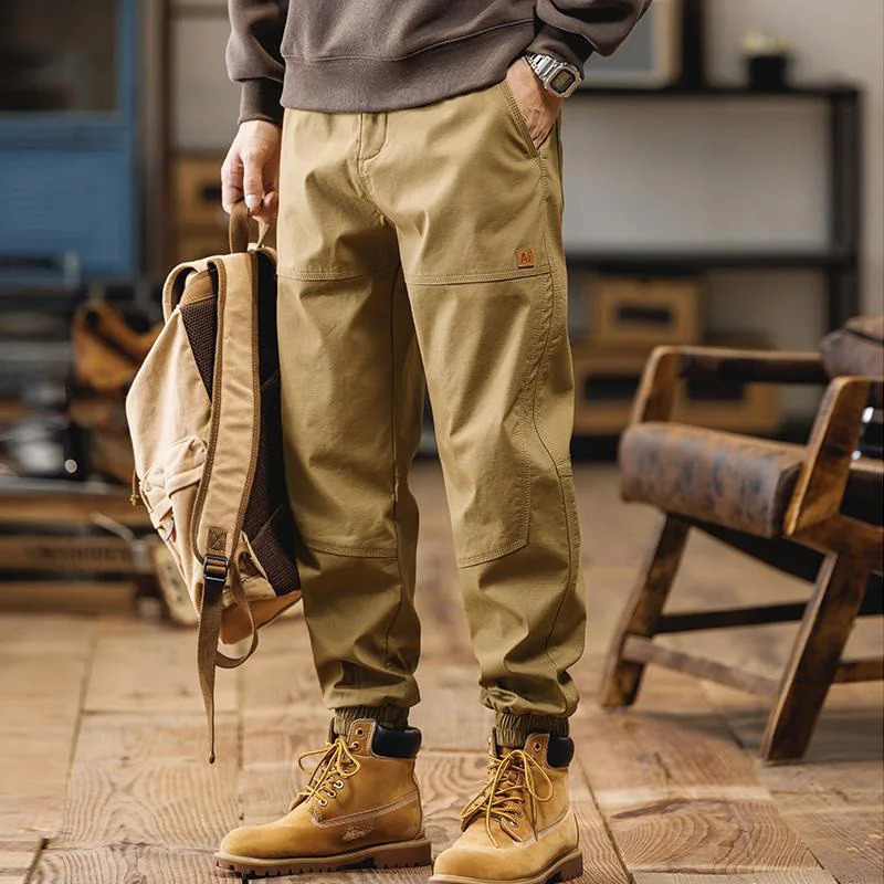 Mens cargo pants luggage Y2K size Japanese style elastic autumn winter Youngla fashion pure cotton pants 240930