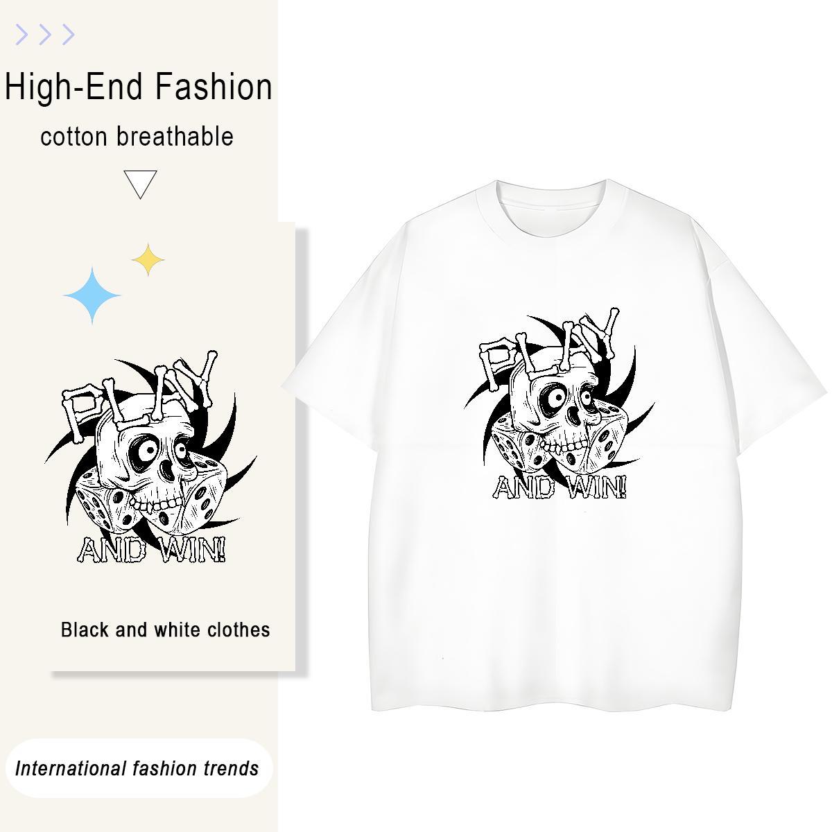 New T Shirt For Woman 230g Cotton Short sleeve Soft Home Outdoor logo Couples T Shirts Popular Black Oversized Top Tees