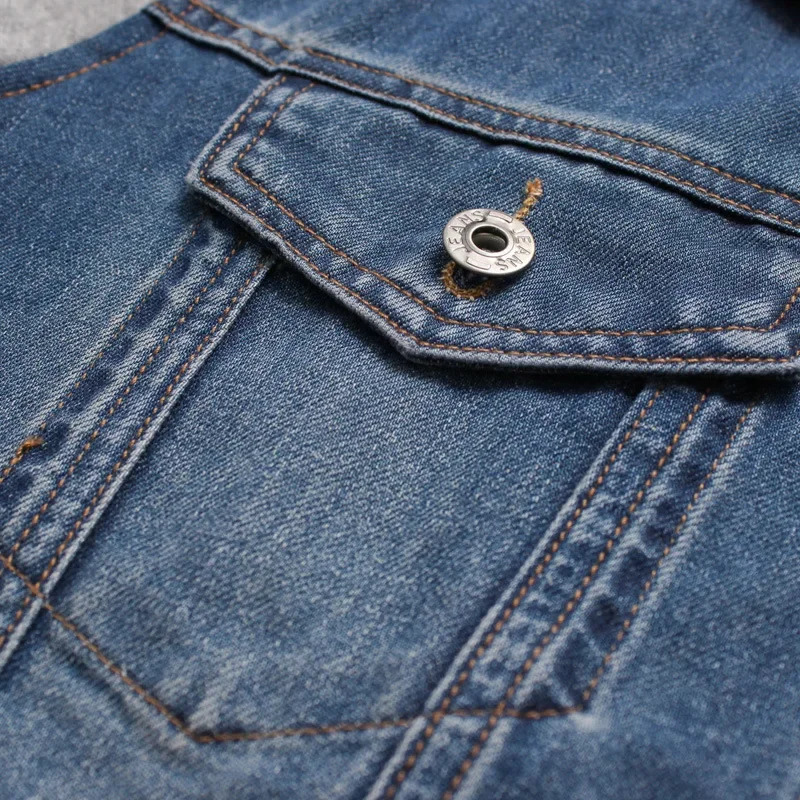 Mens autumn and winter slim fit twopiece denim jacket hooded 241007