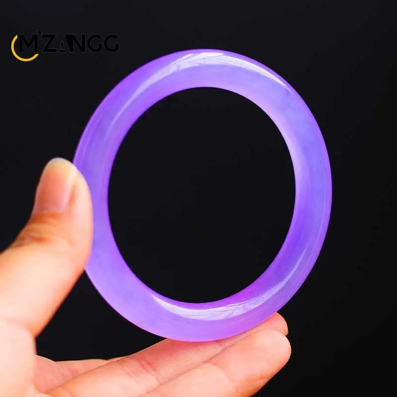 Real jade bracelet purple bracelet natural certified jade stone jewelry customized exquisite lavender bracelet gifts for girlfriend and mom 241007